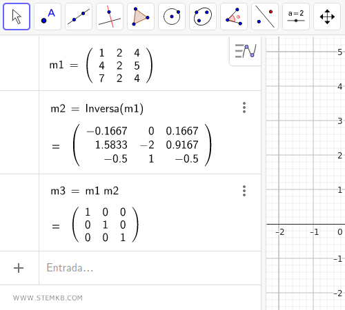 la verificaci&oacute;n de la matriz inversa