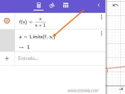 c&oacute;mo hacer el s&iacute;mbolo del infinito en Geogebra