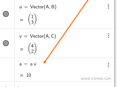 dot product calculation shortcut