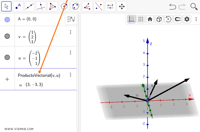 calculando el producto cruz