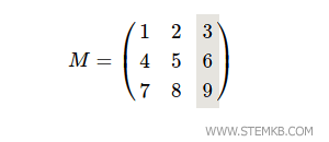 The third column of the matrix