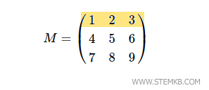 extract the first row of the matrix