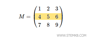 extract the second row of the matrix