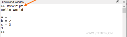 an other way to run a script