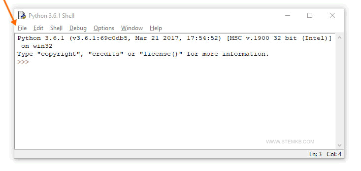 click on File in the top menu