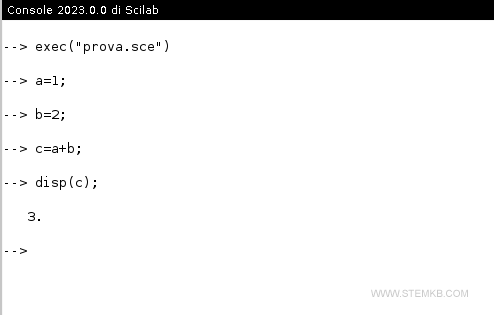 the results on the console