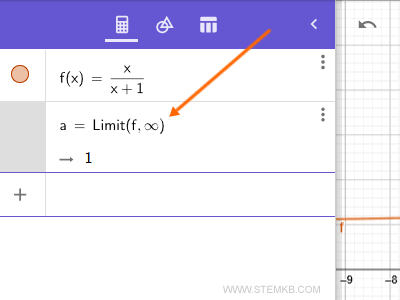 how to make the infinity symbol on Geogebra