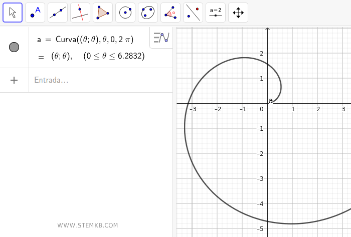 una curva param&eacute;trica en GeoGebra