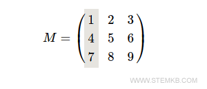 the first column of matrix