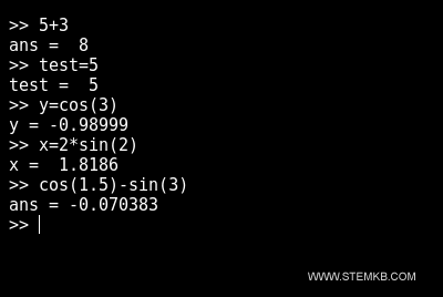 Octave command window