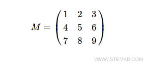 example of 3x3 matrix