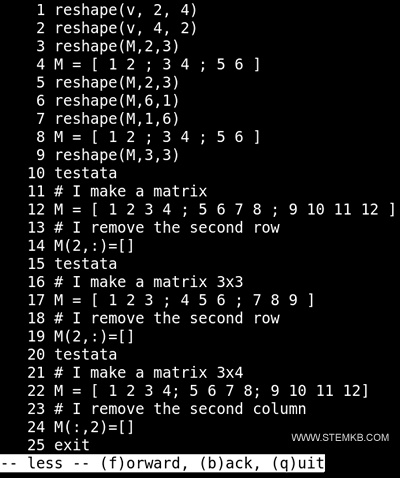 example of history command 